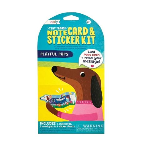 Set de carduri pentru notite si abtibilduri - Catelusi, Tiny Tadas! - imagine 6